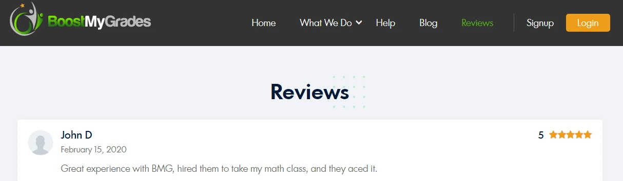 BoostMyGrades feedback 